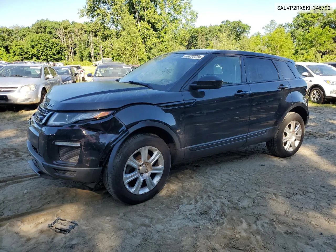 2019 Land Rover Range Rover Evoque Se VIN: SALVP2RX8KH346792 Lot: 58288304