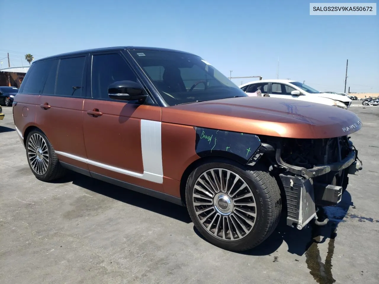 SALGS2SV9KA550672 2019 Land Rover Range Rover Hse