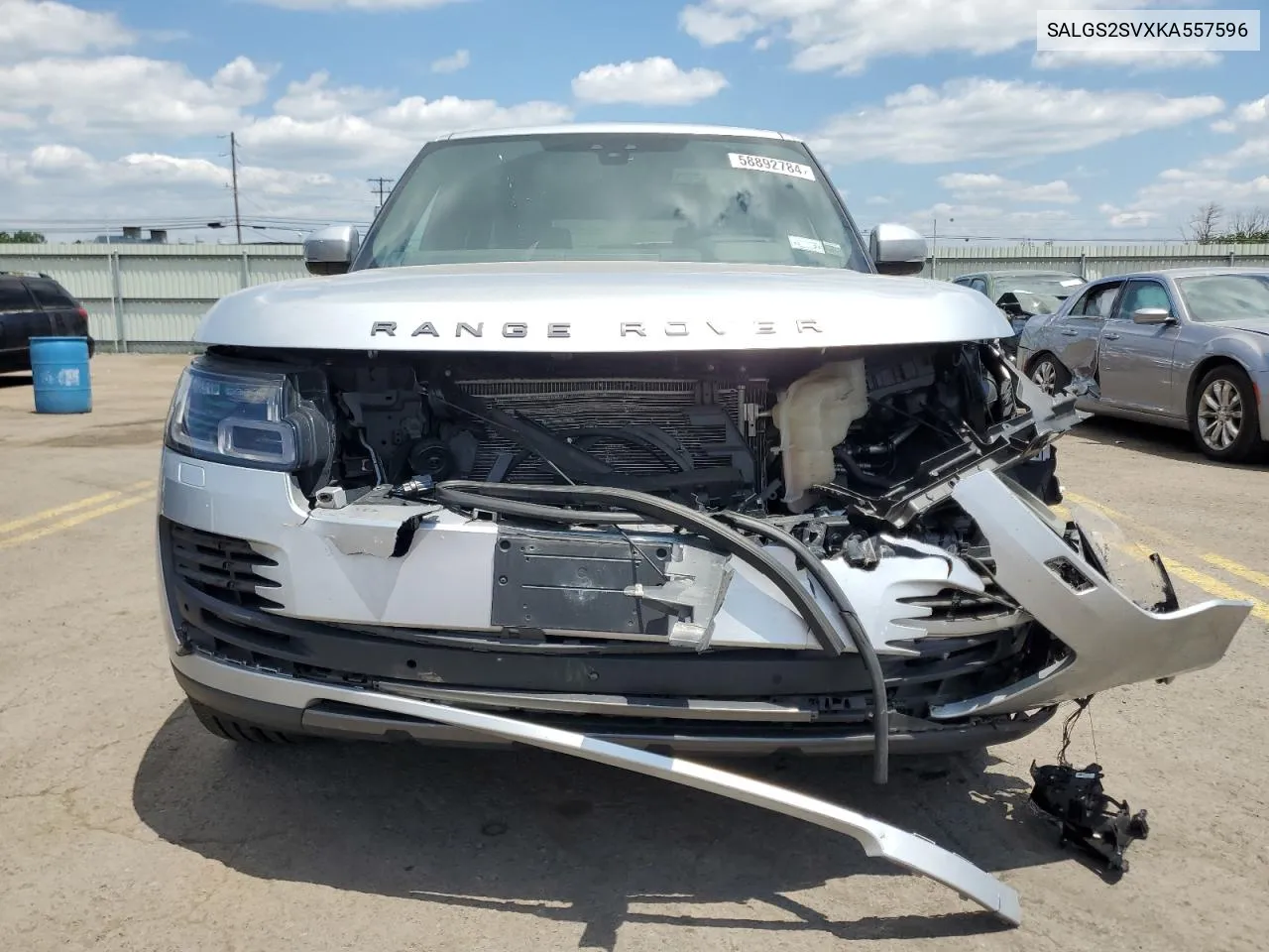 2019 Land Rover Range Rover Hse VIN: SALGS2SVXKA557596 Lot: 58892784