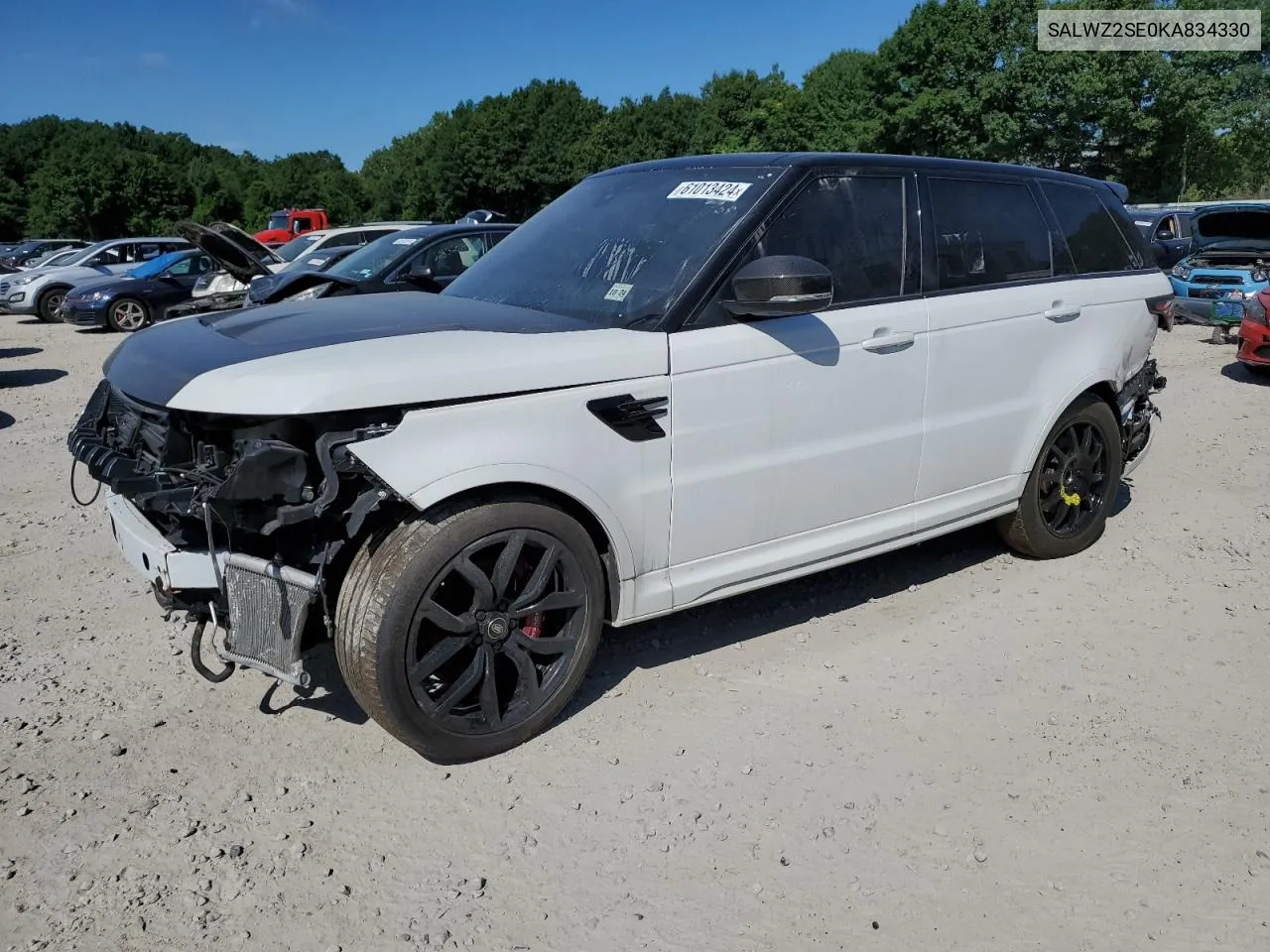 2019 Land Rover Range Rover Sport Svr VIN: SALWZ2SE0KA834330 Lot: 61013424