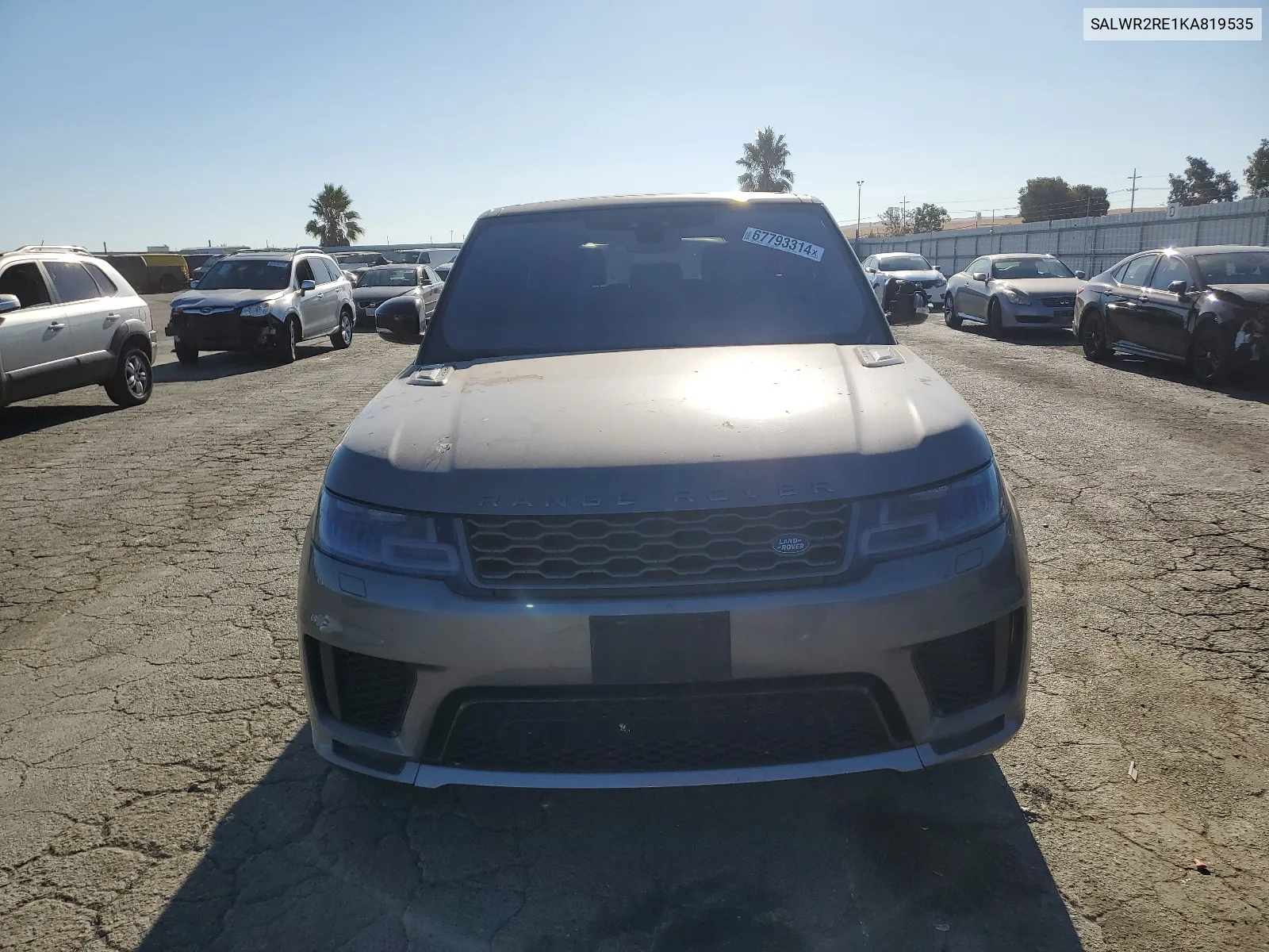 2019 Land Rover Range Rover Sport Supercharged Dynamic VIN: SALWR2RE1KA819535 Lot: 67793314