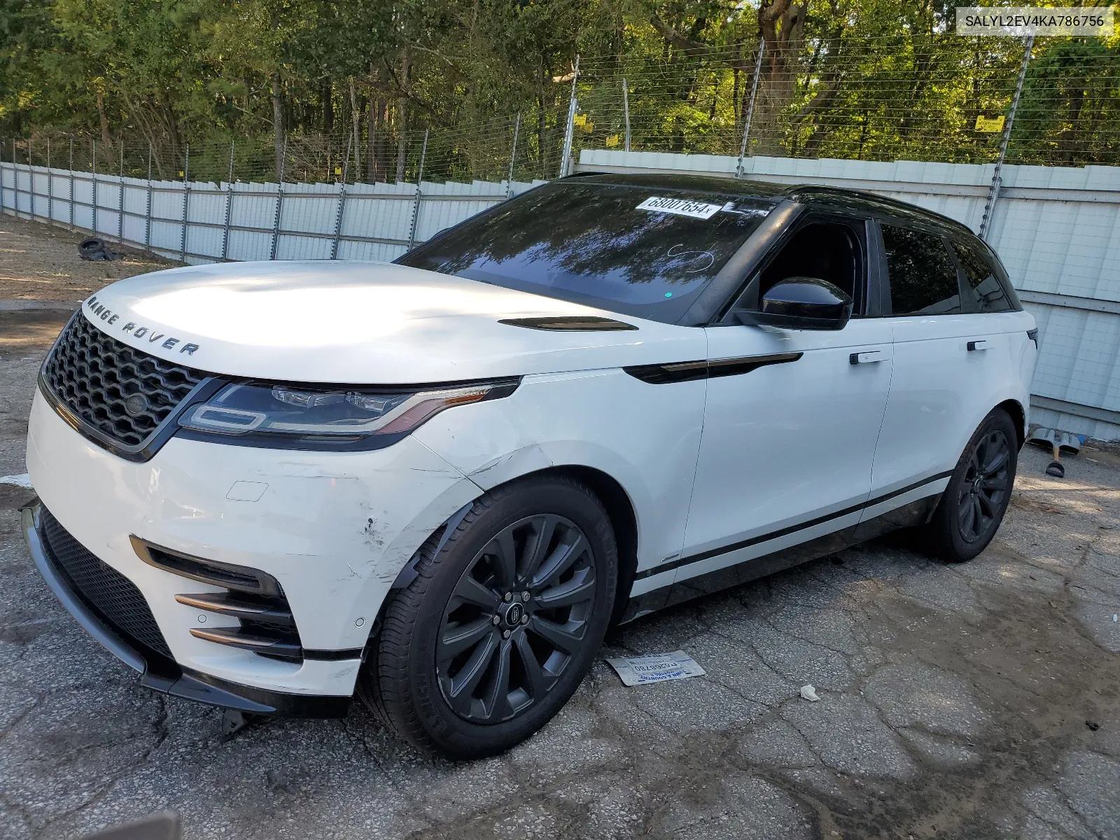 SALYL2EV4KA786756 2019 Land Rover Range Rover Velar R-Dynamic Se