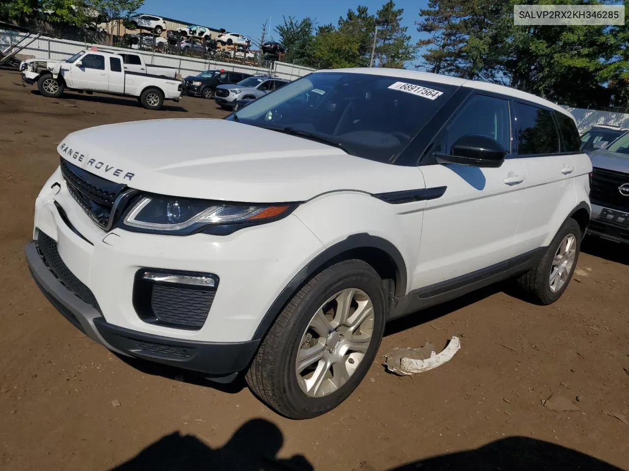 SALVP2RX2KH346285 2019 Land Rover Range Rover Evoque Se