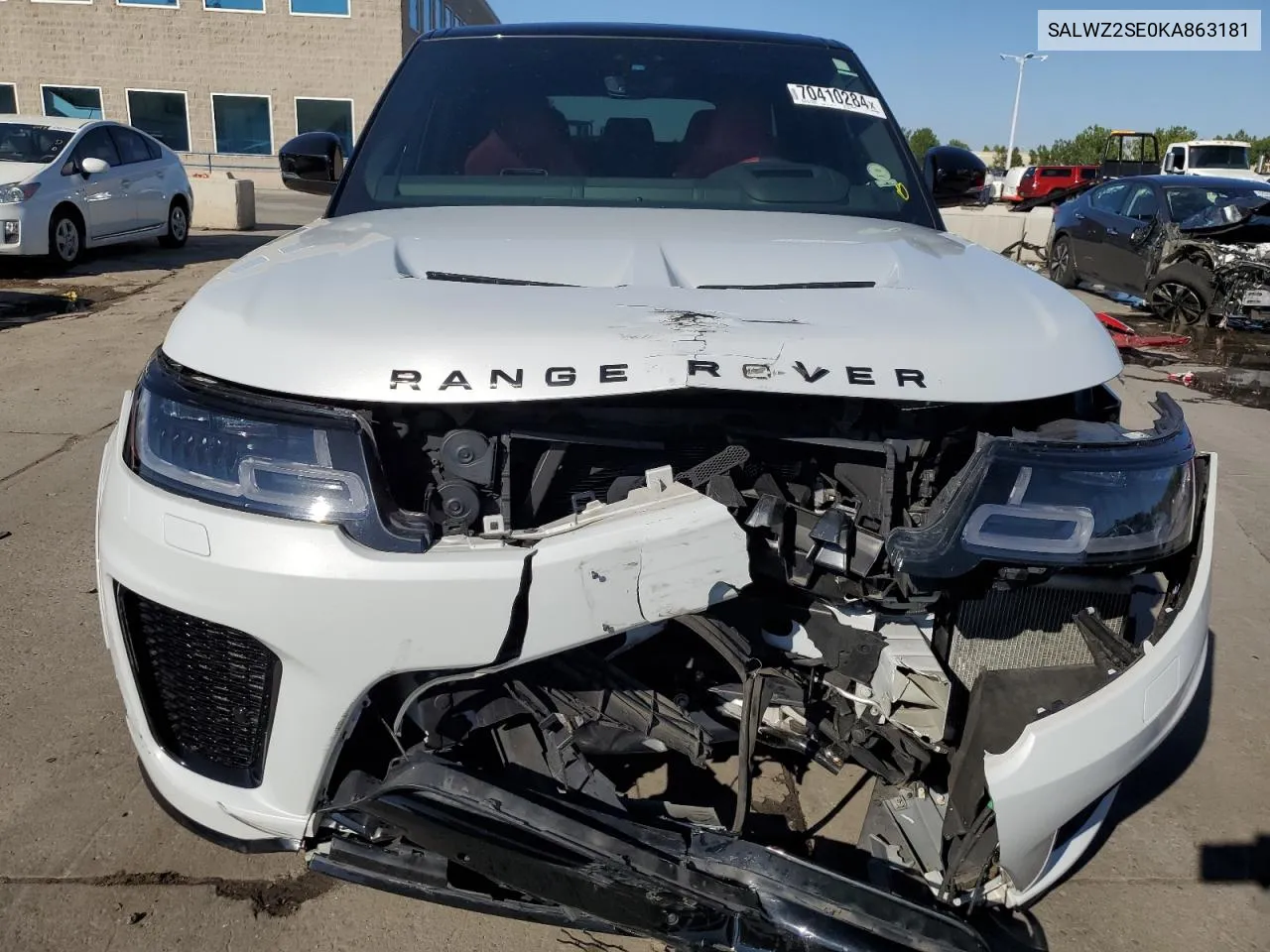 2019 Land Rover Range Rover Sport Svr VIN: SALWZ2SE0KA863181 Lot: 70410284