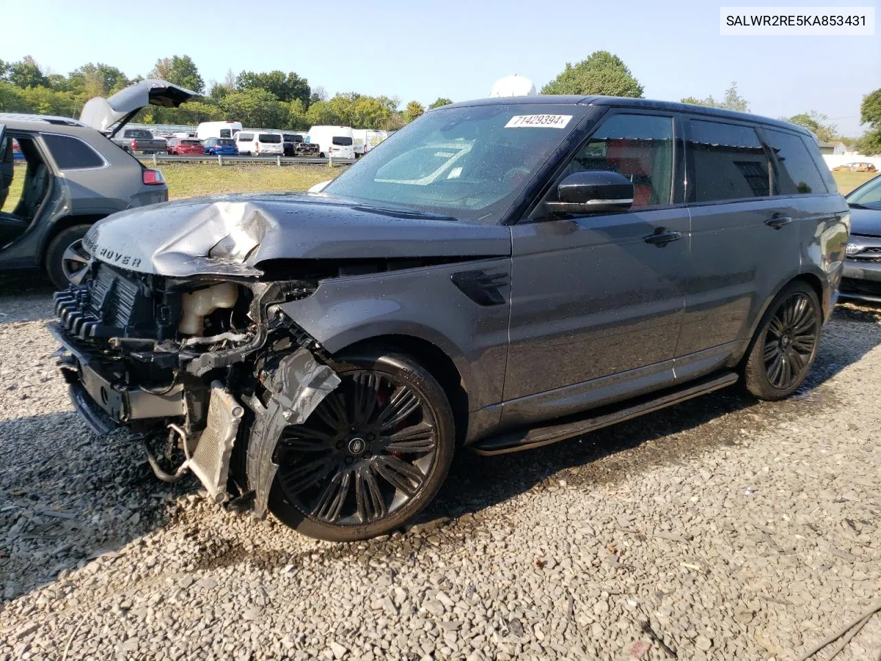 2019 Land Rover Range Rover Sport Supercharged Dynamic VIN: SALWR2RE5KA853431 Lot: 71429394