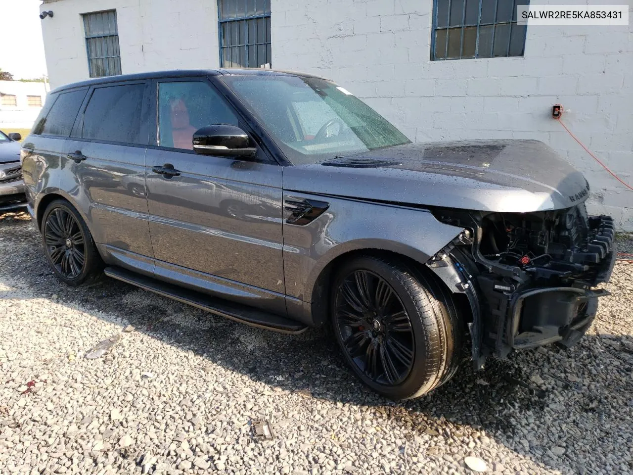 2019 Land Rover Range Rover Sport Supercharged Dynamic VIN: SALWR2RE5KA853431 Lot: 71429394