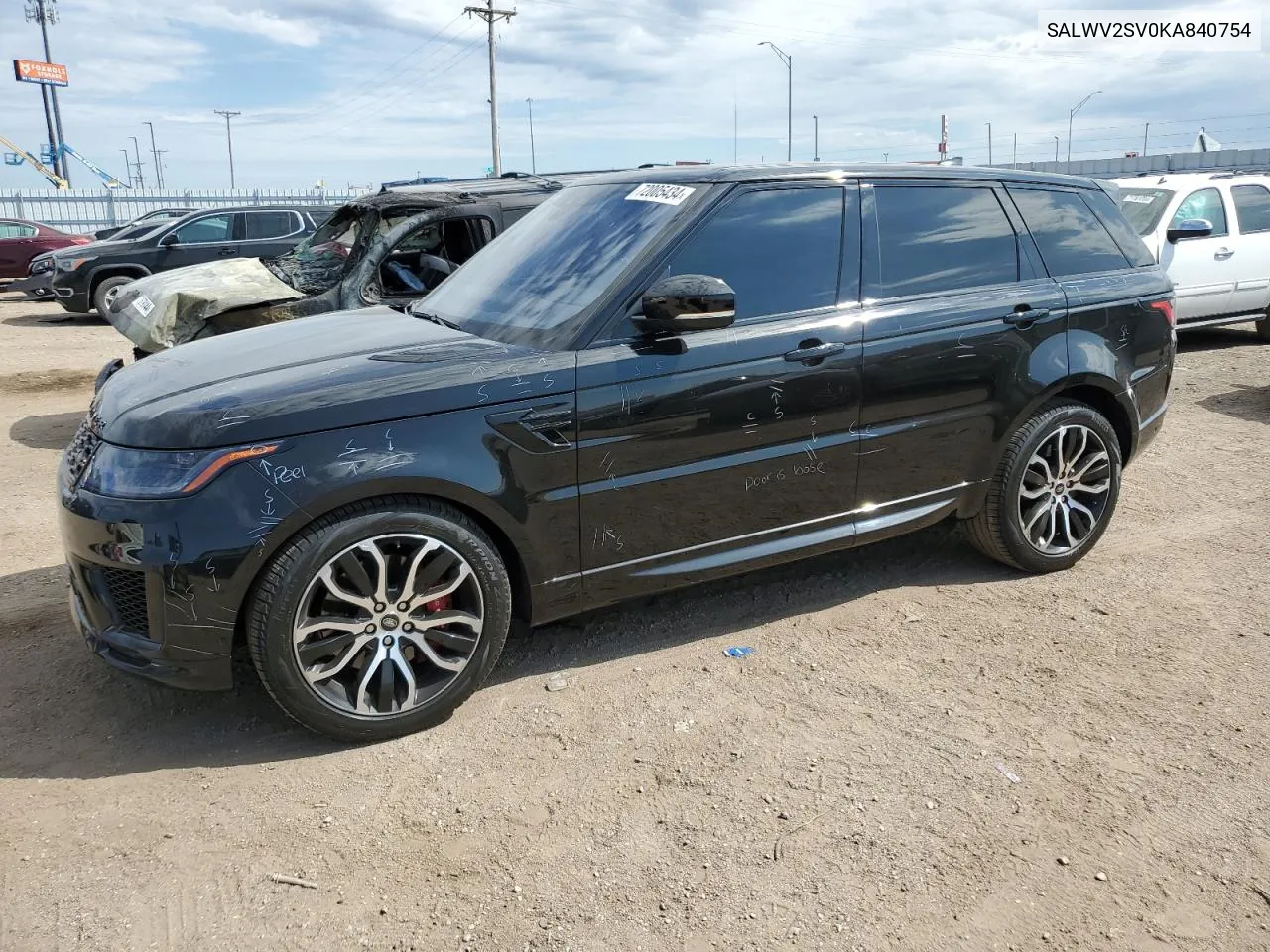 2019 Land Rover Range Rover Sport Hse Dynamic VIN: SALWV2SV0KA840754 Lot: 72005434