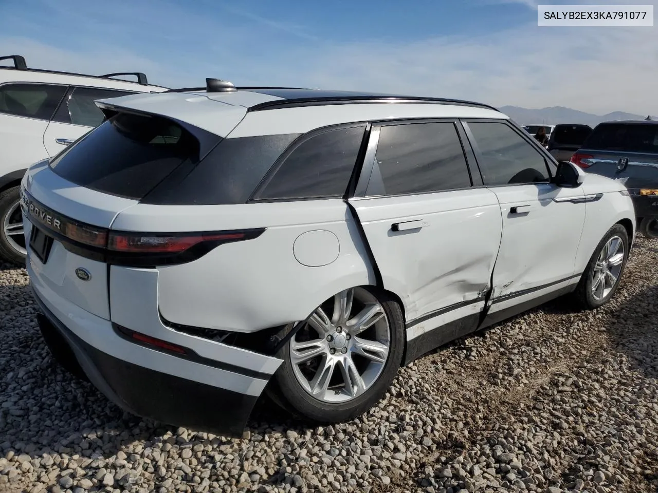 2019 Land Rover Range Rover Velar S VIN: SALYB2EX3KA791077 Lot: 72210364