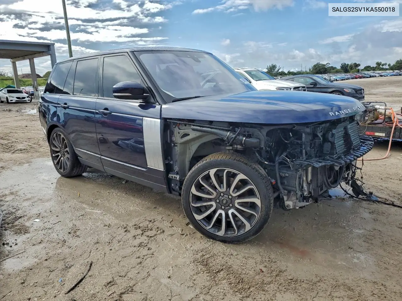 SALGS2SV1KA550018 2019 Land Rover Range Rover Hse