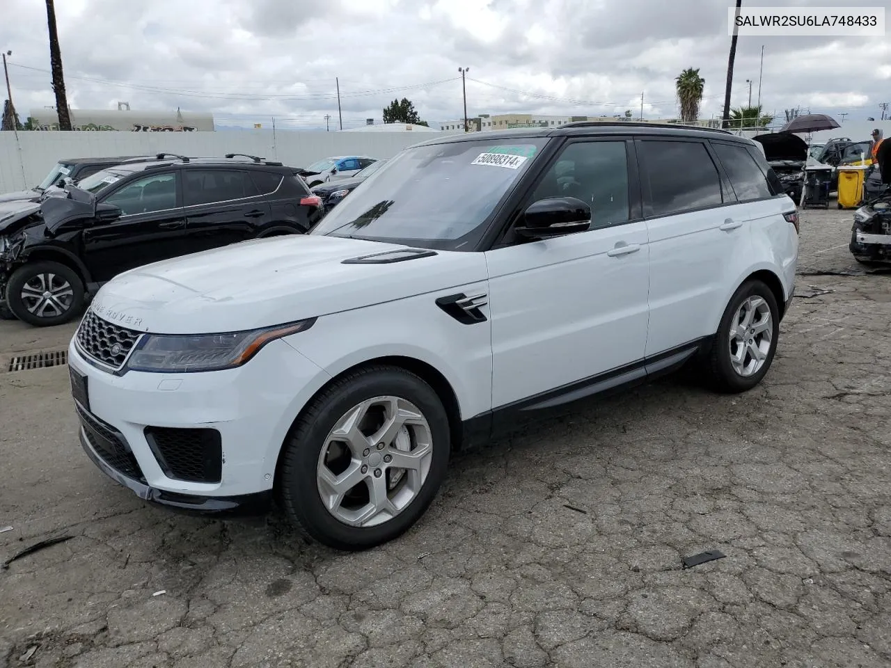 2020 Land Rover Range Rover Sport Hse VIN: SALWR2SU6LA748433 Lot: 50898314