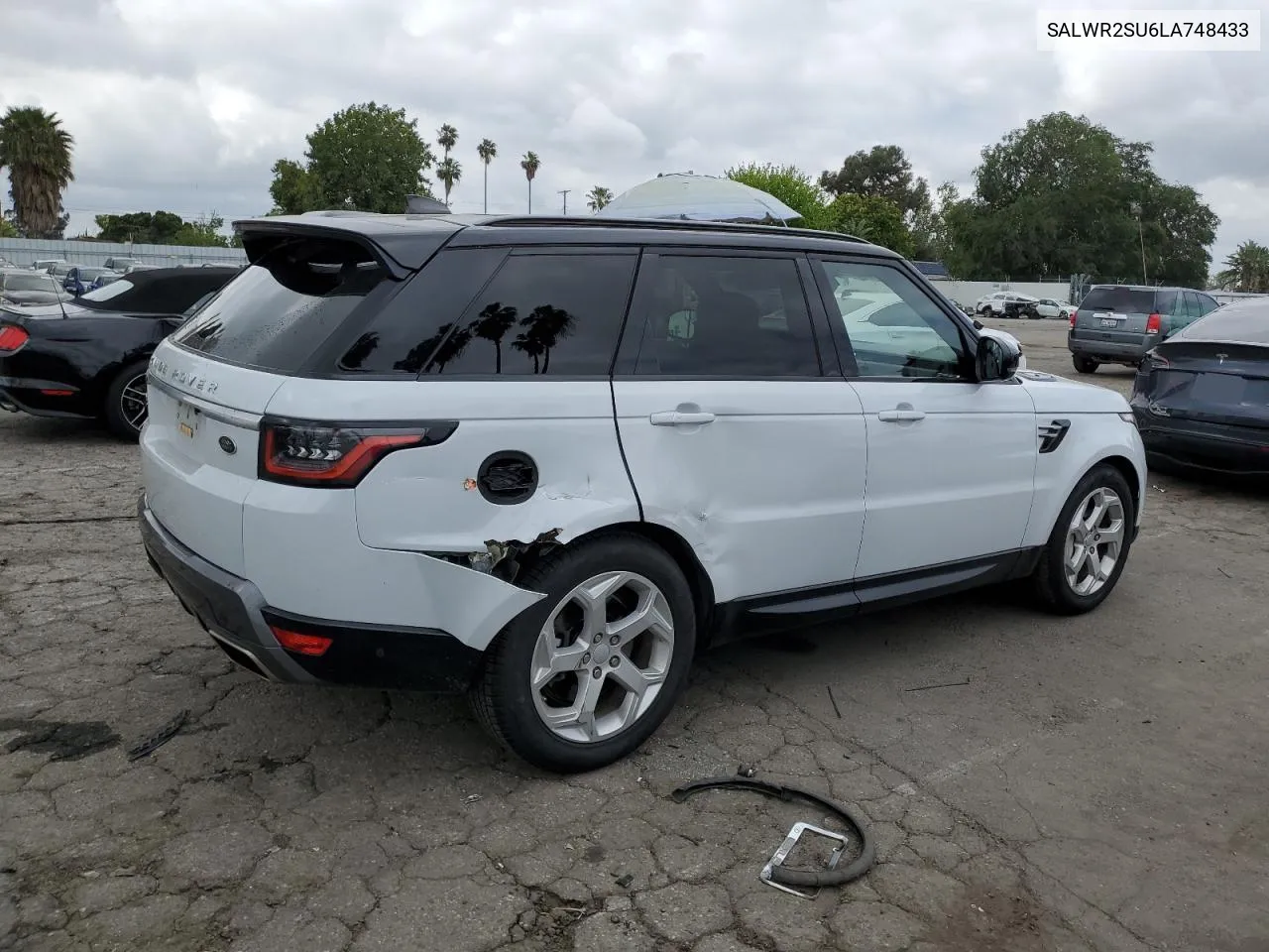 2020 Land Rover Range Rover Sport Hse VIN: SALWR2SU6LA748433 Lot: 50898314