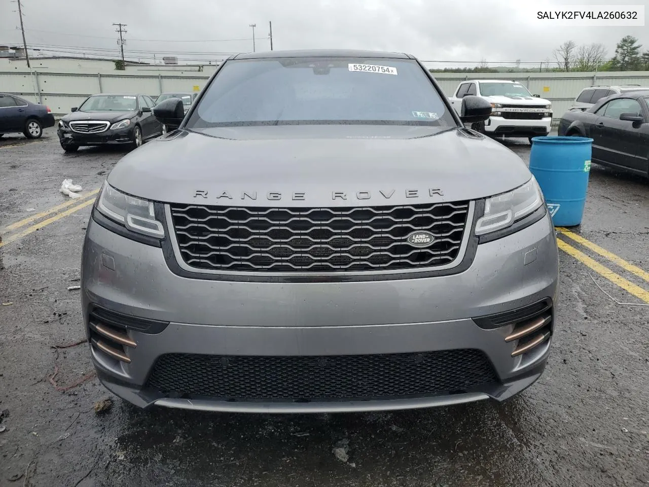 2020 Land Rover Range Rover Velar R-Dynamic S VIN: SALYK2FV4LA260632 Lot: 53220754