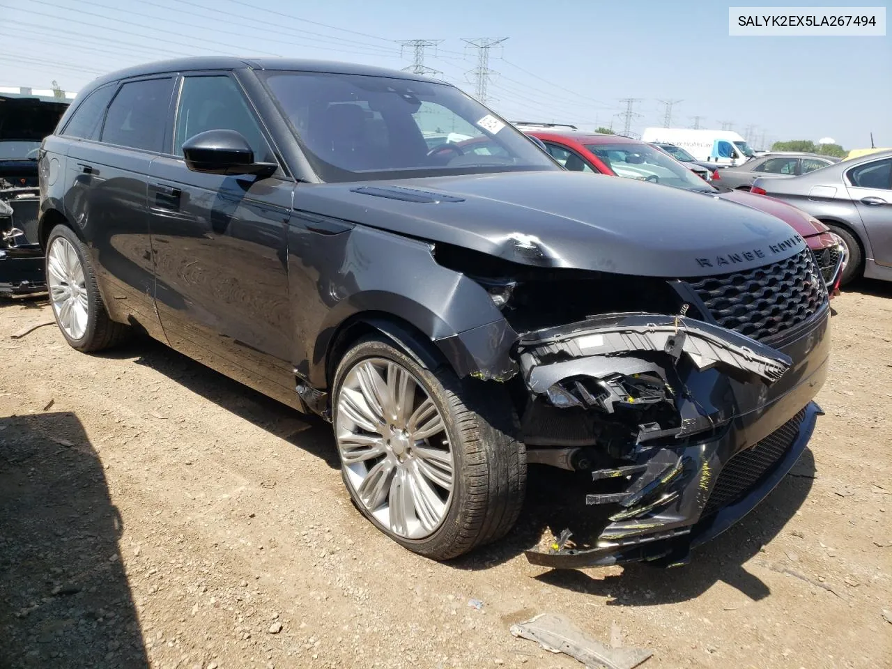 2020 Land Rover Range Rover Velar R-Dynamic S VIN: SALYK2EX5LA267494 Lot: 54808544