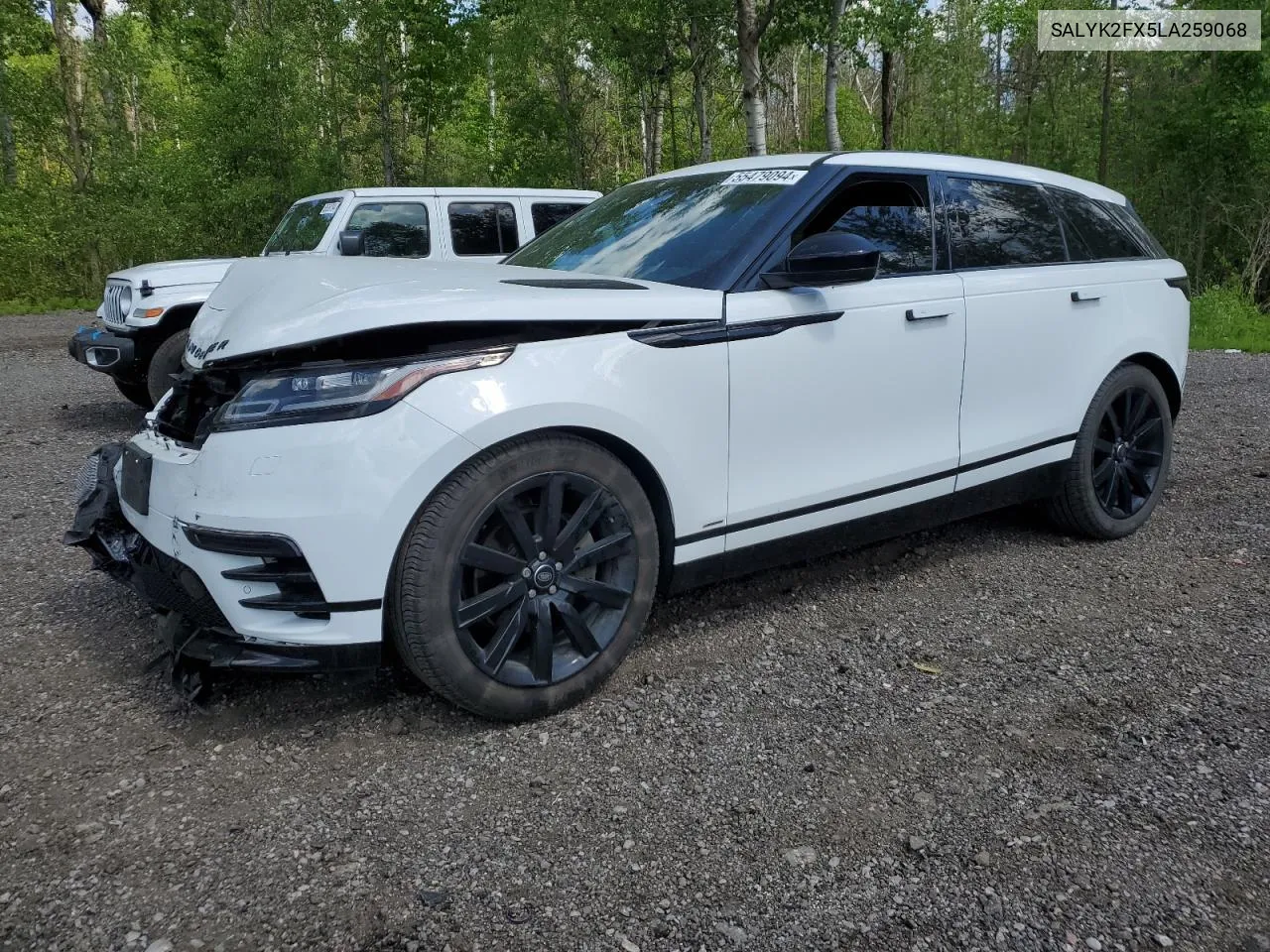 2020 Land Rover Range Rover Velar R-Dynamic S VIN: SALYK2FX5LA259068 Lot: 55479094