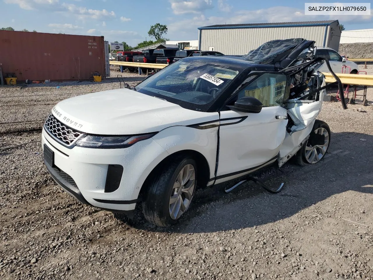 2020 Land Rover Range Rover Evoque Se VIN: SALZP2FX1LH079650 Lot: 55957554