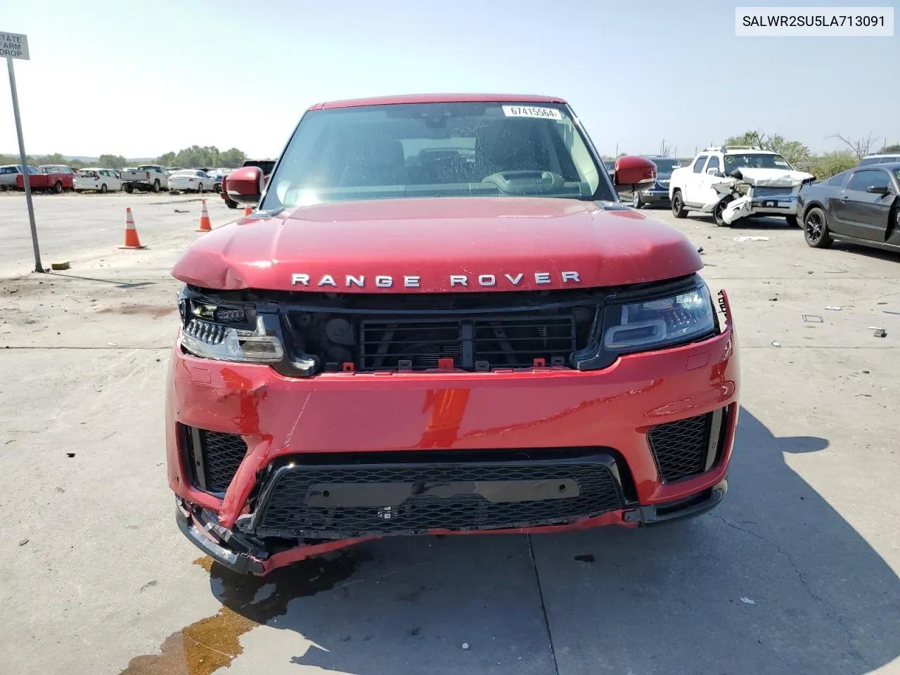 2020 Land Rover Range Rover Sport Hse VIN: SALWR2SU5LA713091 Lot: 67415564