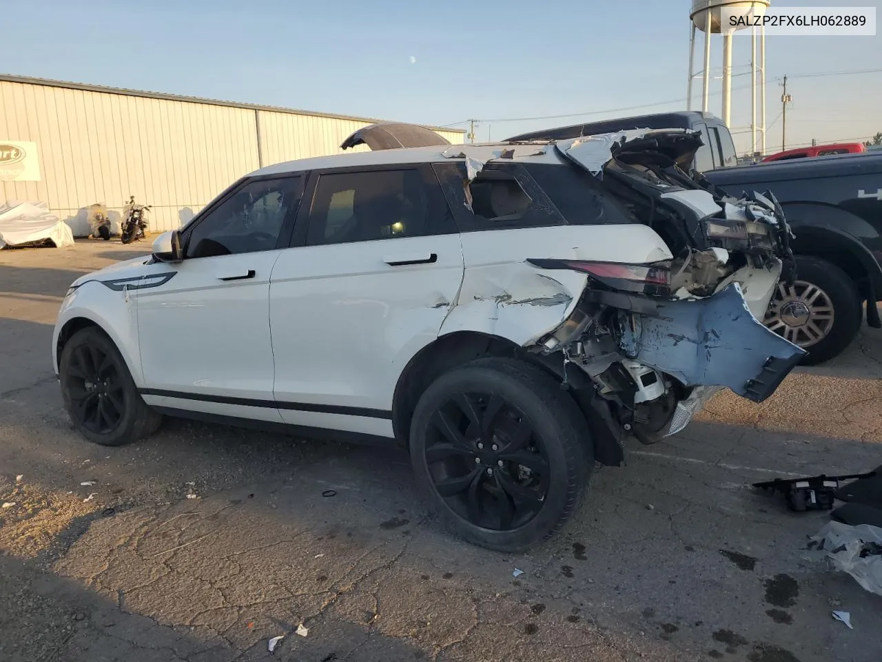 2020 Land Rover Range Rover Evoque Se VIN: SALZP2FX6LH062889 Lot: 67712174