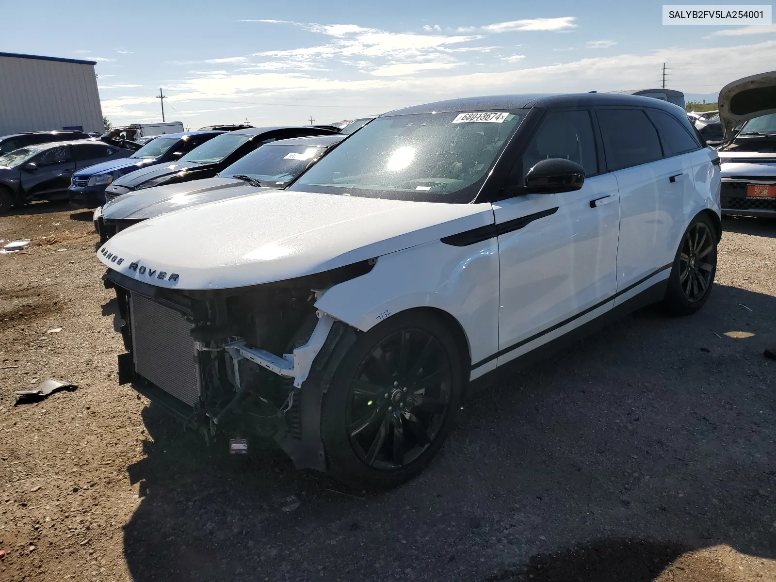 2020 Land Rover Range Rover Velar S VIN: SALYB2FV5LA254001 Lot: 68013674