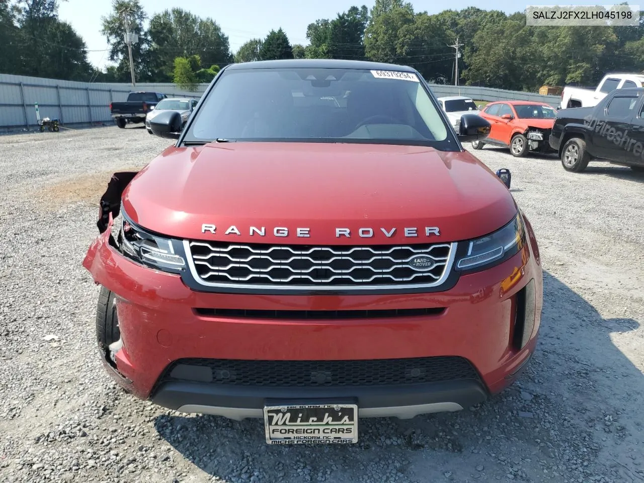 2020 Land Rover Range Rover Evoque S VIN: SALZJ2FX2LH045198 Lot: 69379294