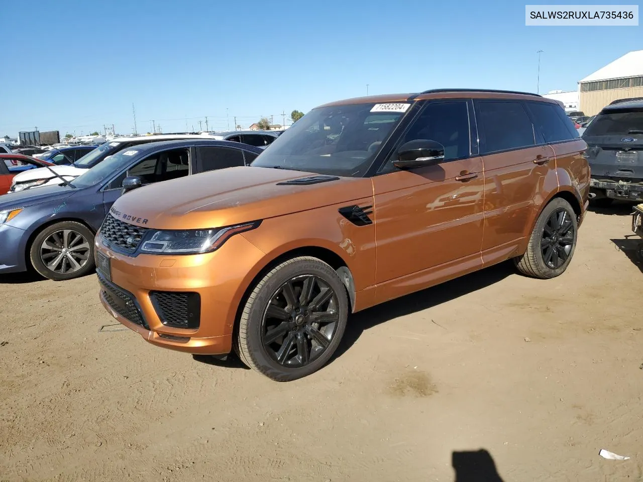 2020 Land Rover Range Rover Sport Hst VIN: SALWS2RUXLA735436 Lot: 71582204