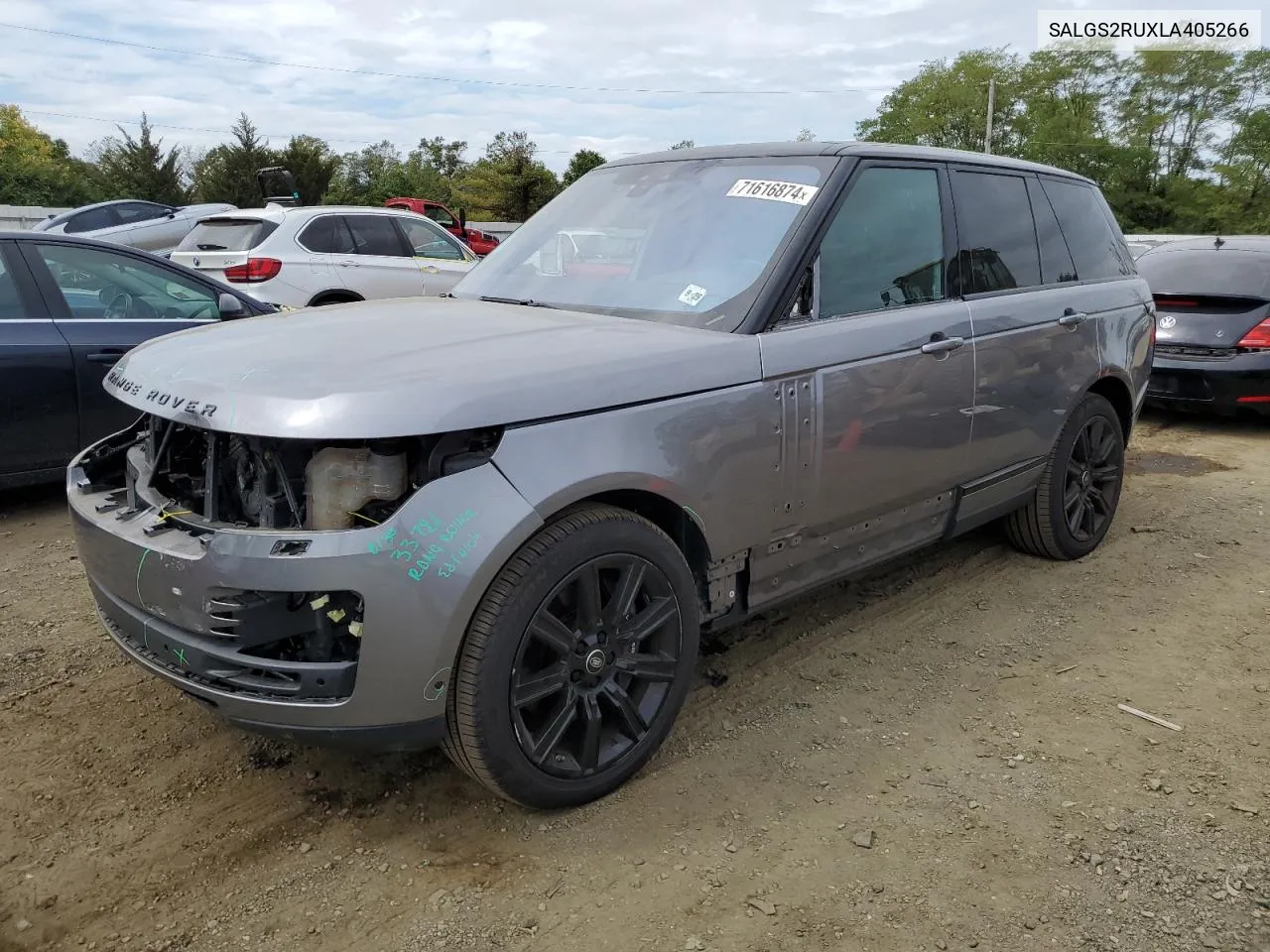 2020 Land Rover Range Rover Hse VIN: SALGS2RUXLA405266 Lot: 71616874