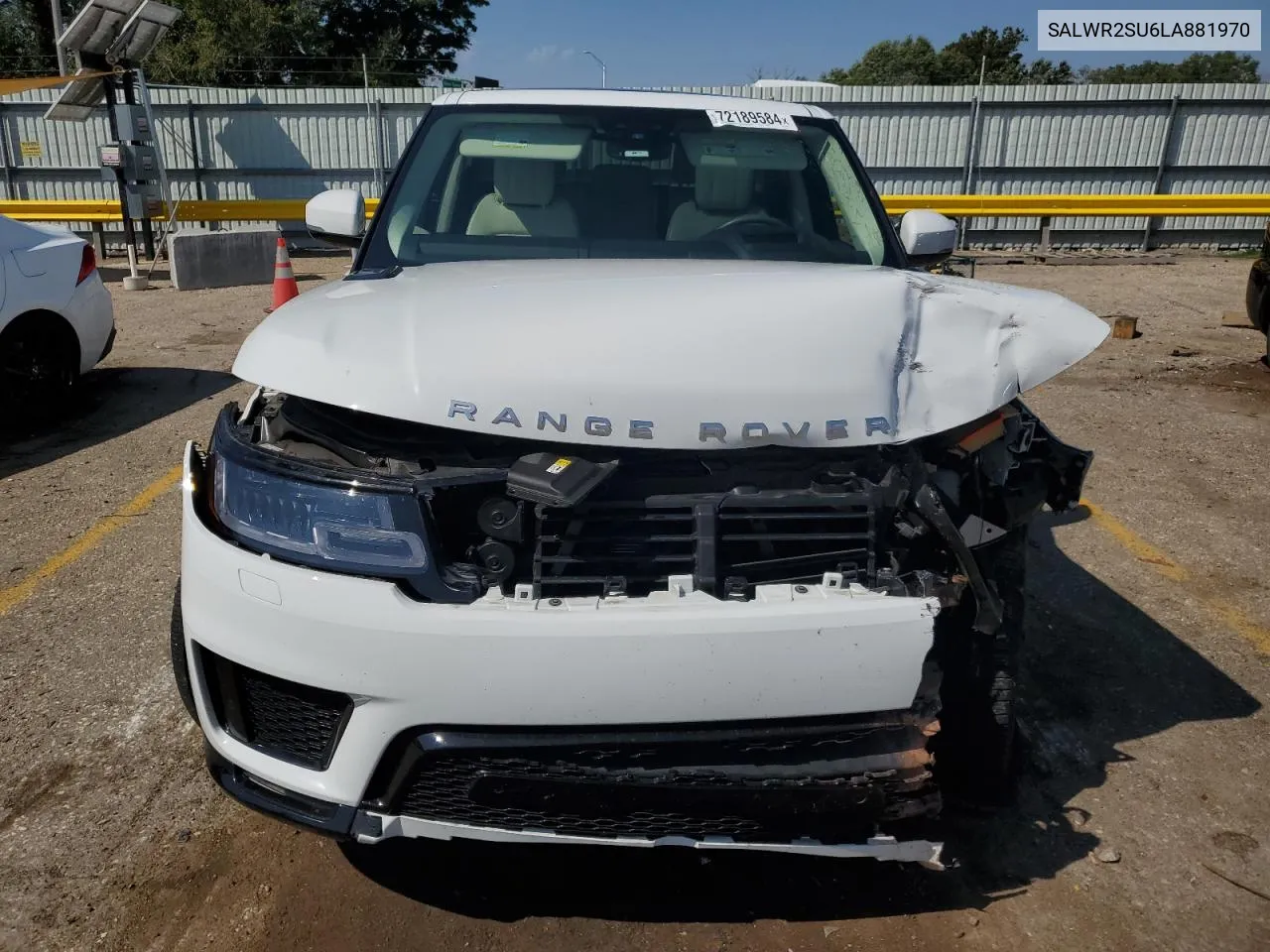 2020 Land Rover Range Rover Sport Hse VIN: SALWR2SU6LA881970 Lot: 72189584