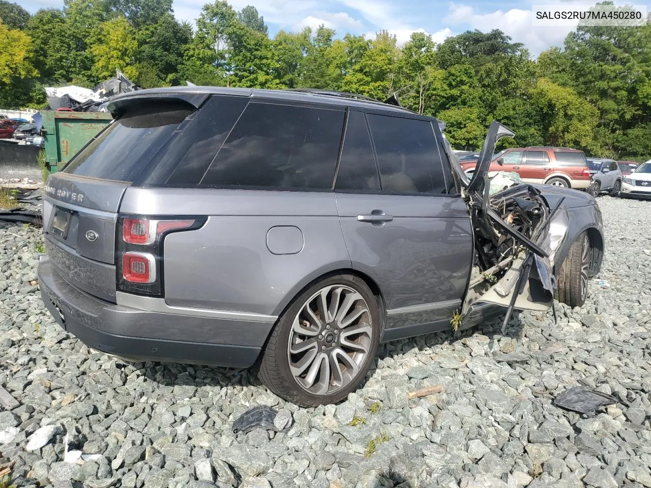 2021 Land Rover Range Rover Hse Westminster Edition VIN: SALGS2RU7MA450280 Lot: 70665674