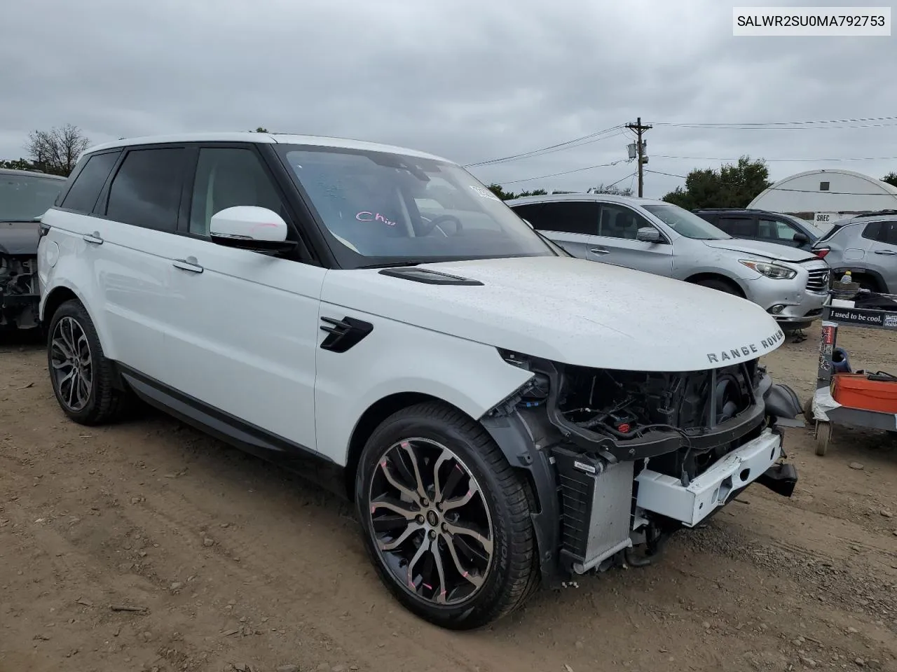 2021 Land Rover Range Rover Sport Hse Silver Edition VIN: SALWR2SU0MA792753 Lot: 72152244