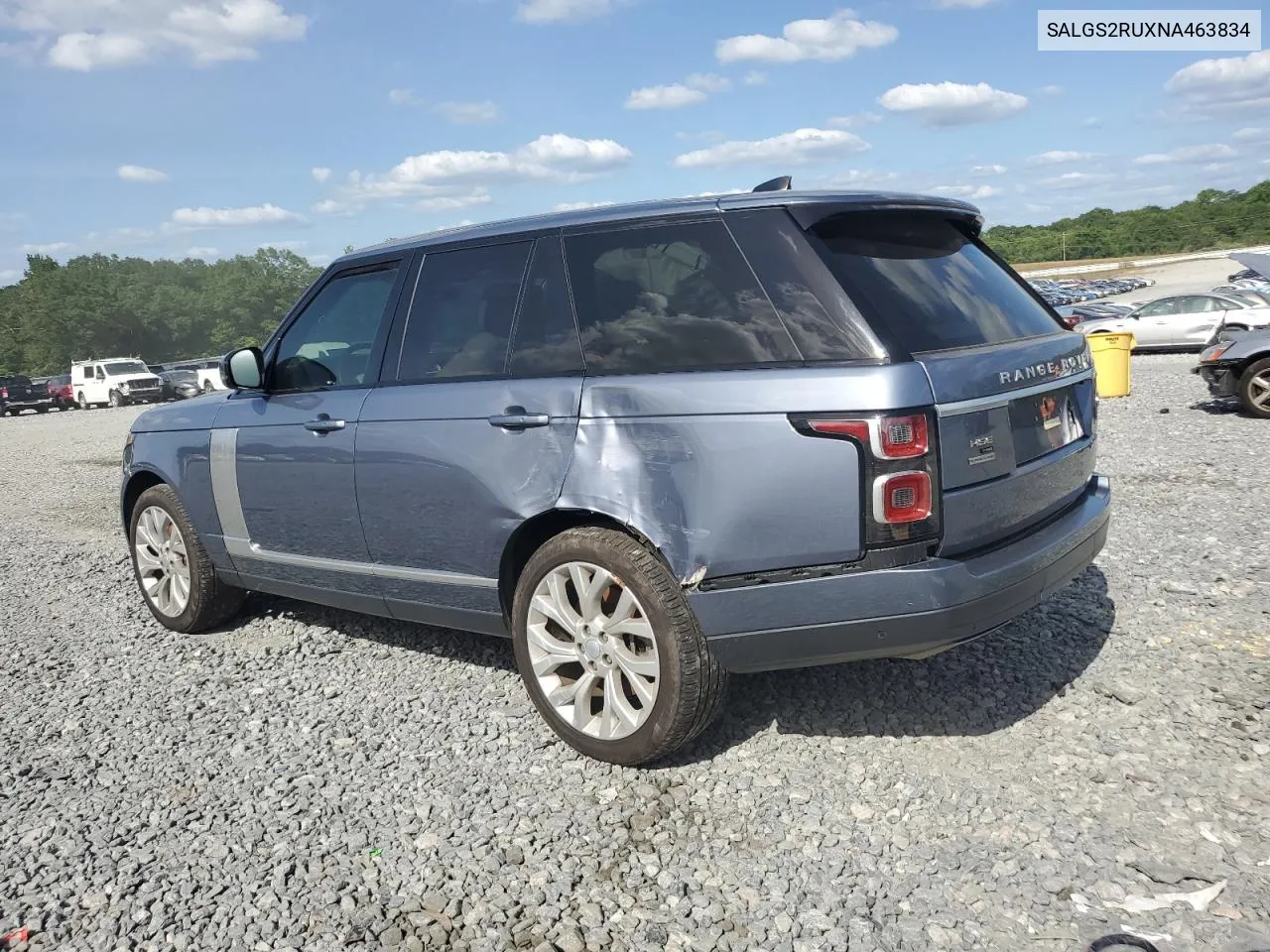 2022 Land Rover Range Rover Hse Westminster Edition VIN: SALGS2RUXNA463834 Lot: 51042104