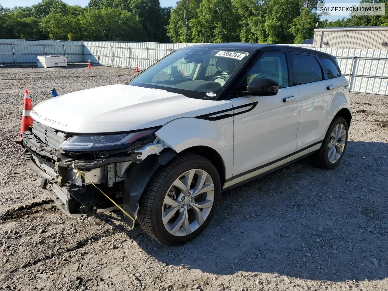 SALZP2FX0NH169195 2022 Land Rover Range Rover Evoque Se