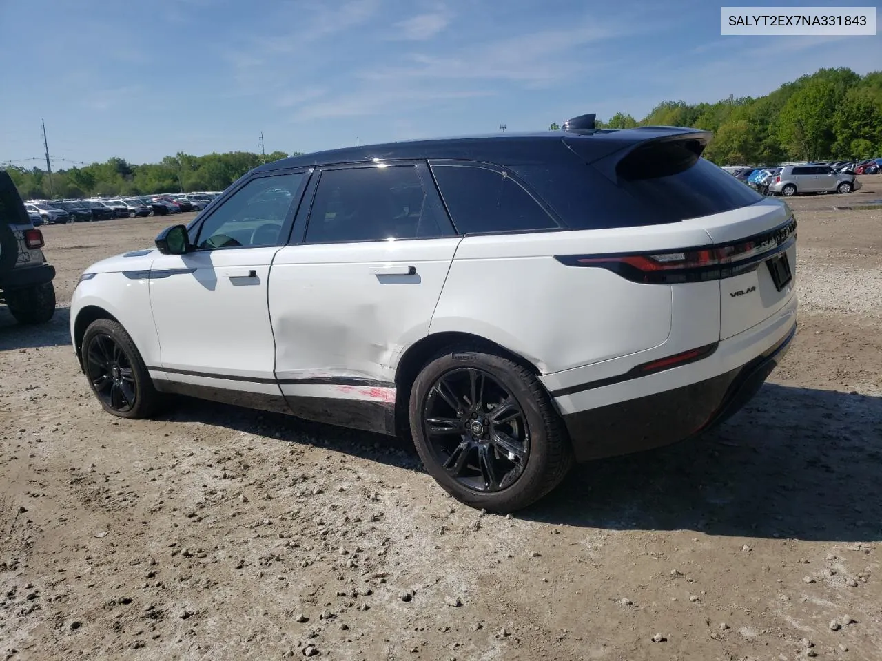 2022 Land Rover Range Rover Velar R-Dynamic S VIN: SALYT2EX7NA331843 Lot: 55142554