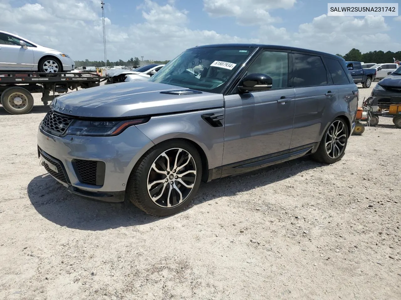 2022 Land Rover Range Rover Sport Hse Silver Edition VIN: SALWR2SU5NA231742 Lot: 61807934