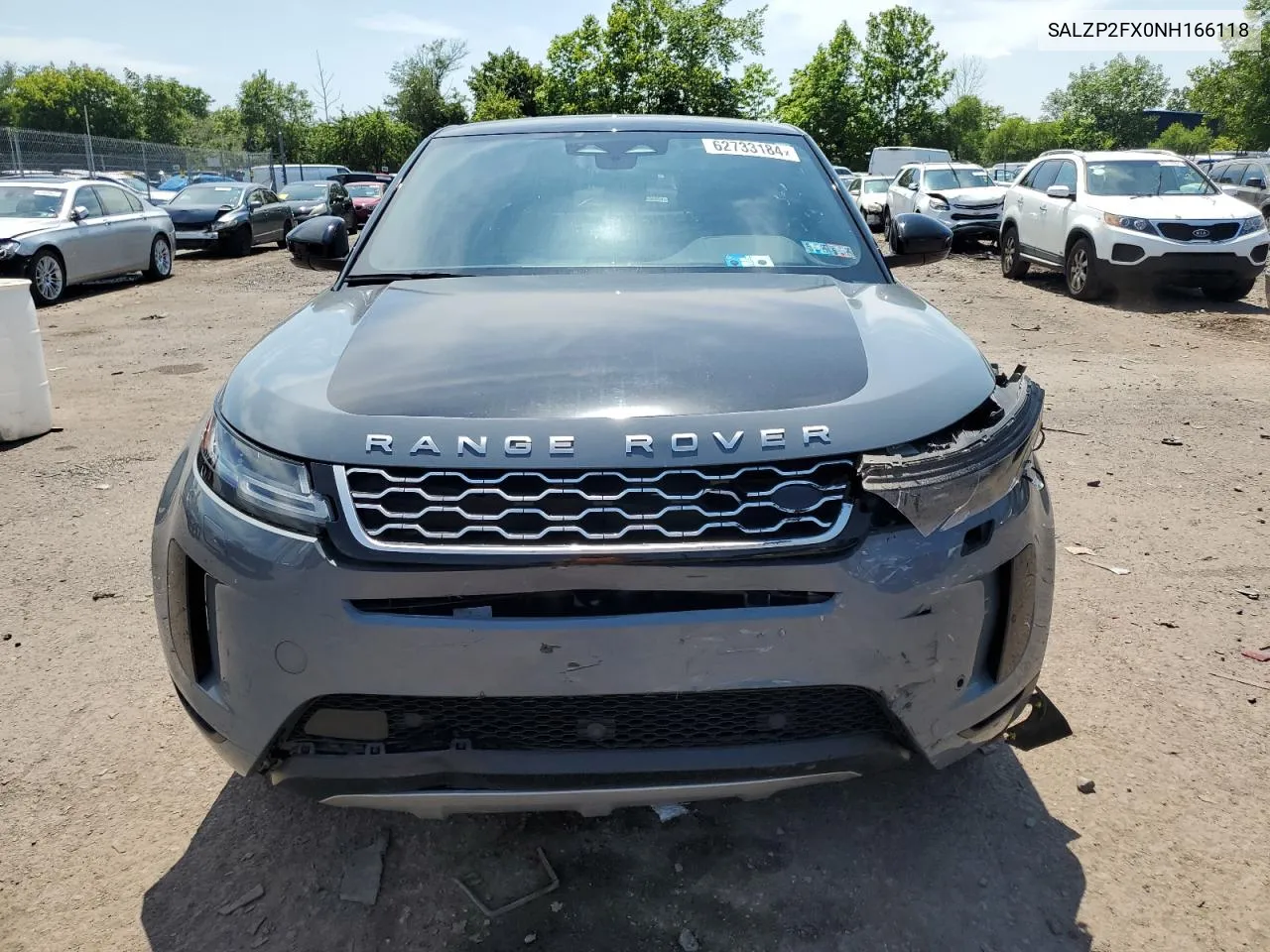 2022 Land Rover Range Rover Evoque Se VIN: SALZP2FX0NH166118 Lot: 62733184