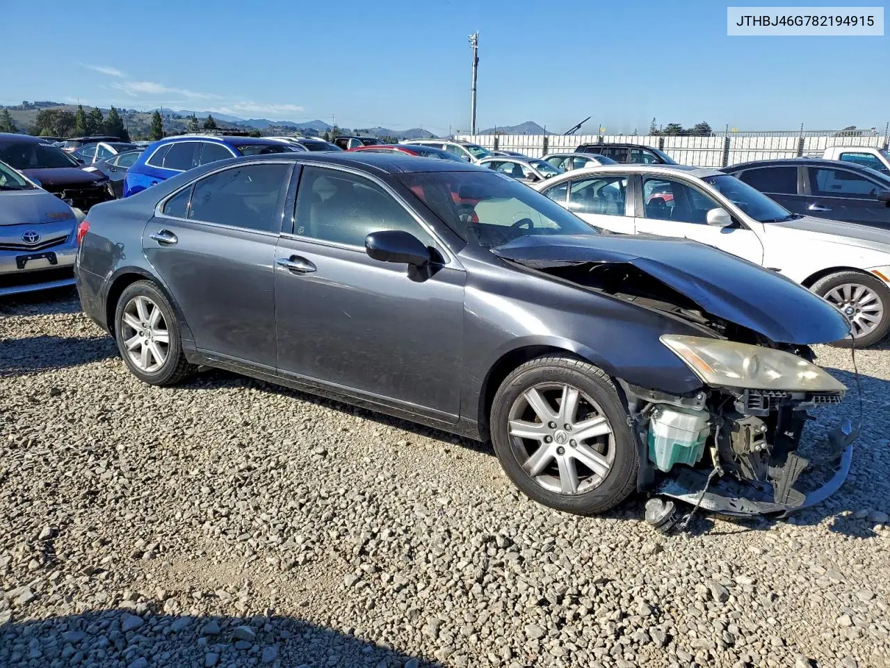 JTHBJ46G782194915 2008 Lexus Es 350