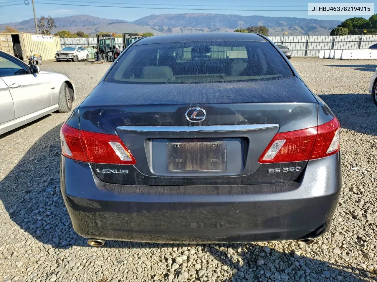JTHBJ46G782194915 2008 Lexus Es 350