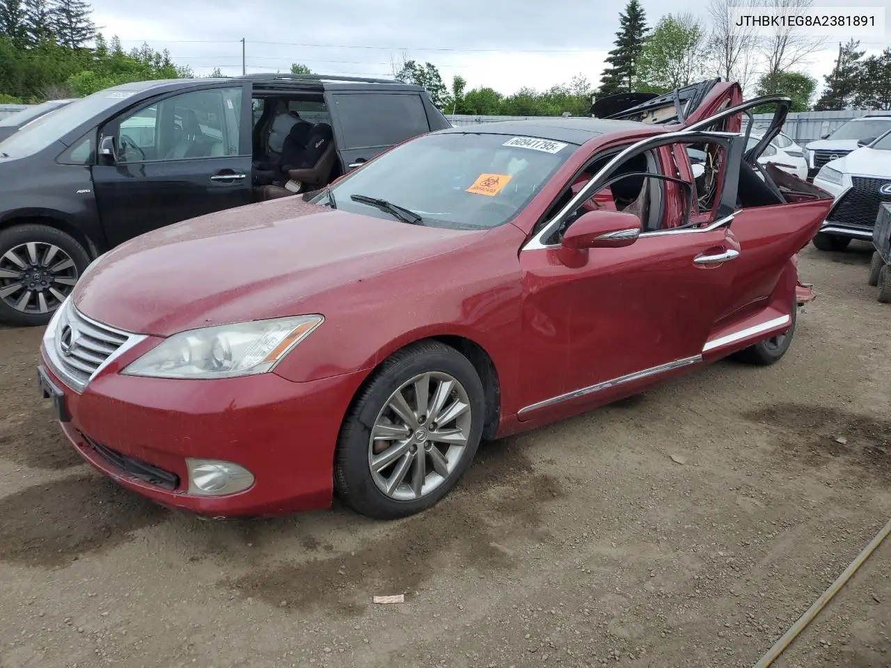 JTHBK1EG8A2381891 2010 Lexus Es 350