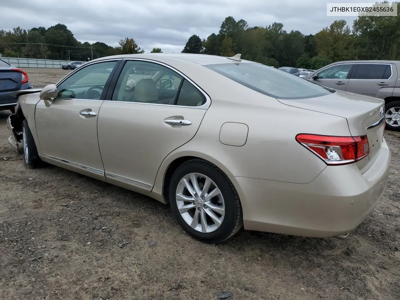 JTHBK1EGXB2455636 2011 Lexus Es 350