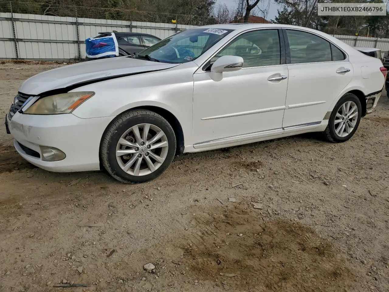 JTHBK1EGXB2466796 2011 Lexus Es 350