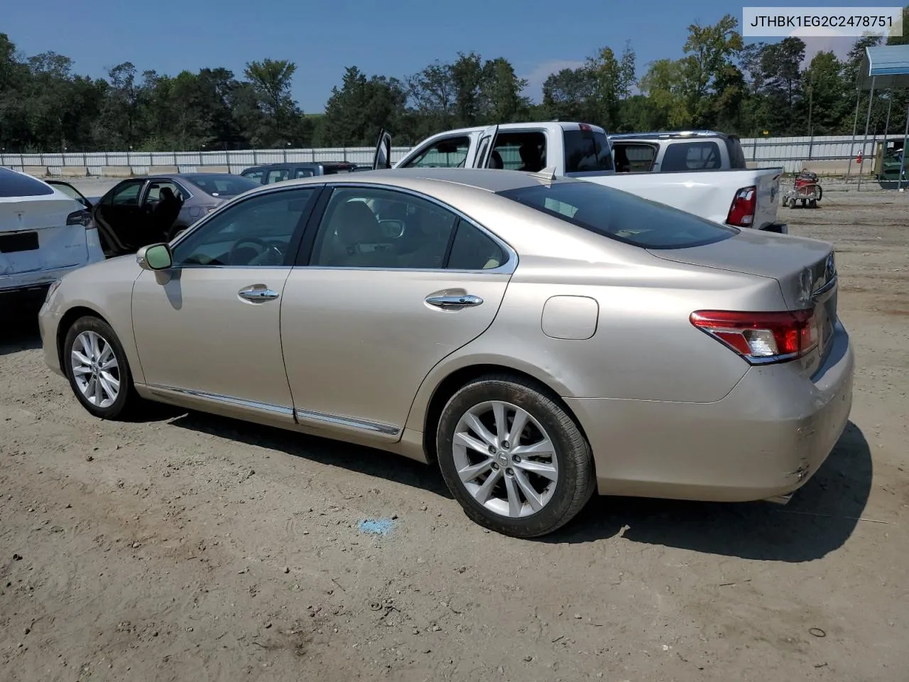 JTHBK1EG2C2478751 2012 Lexus Es 350