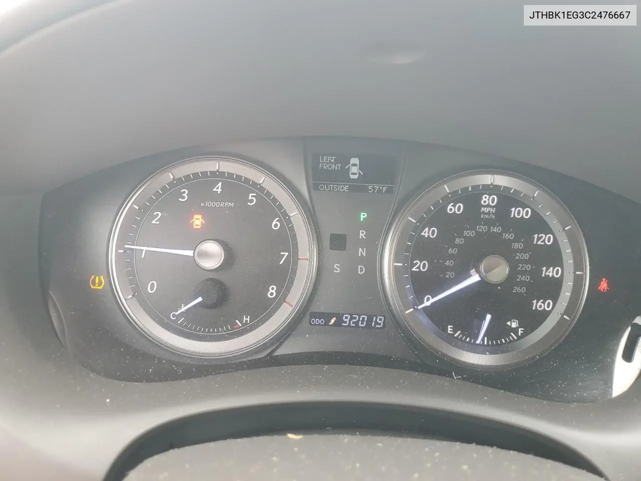 JTHBK1EG3C2476667 2012 Lexus Es 350