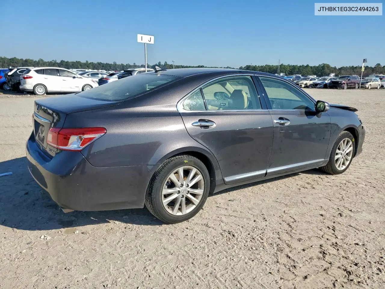 JTHBK1EG3C2494263 2012 Lexus Es 350