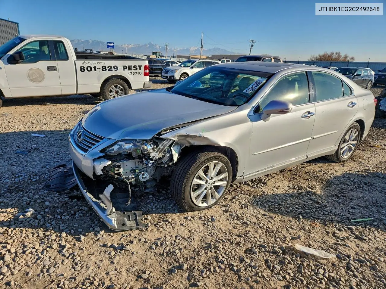 JTHBK1EG2C2492648 2012 Lexus Es 350