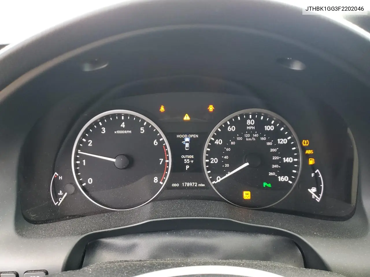 JTHBK1GG3F2202046 2015 Lexus Es 350