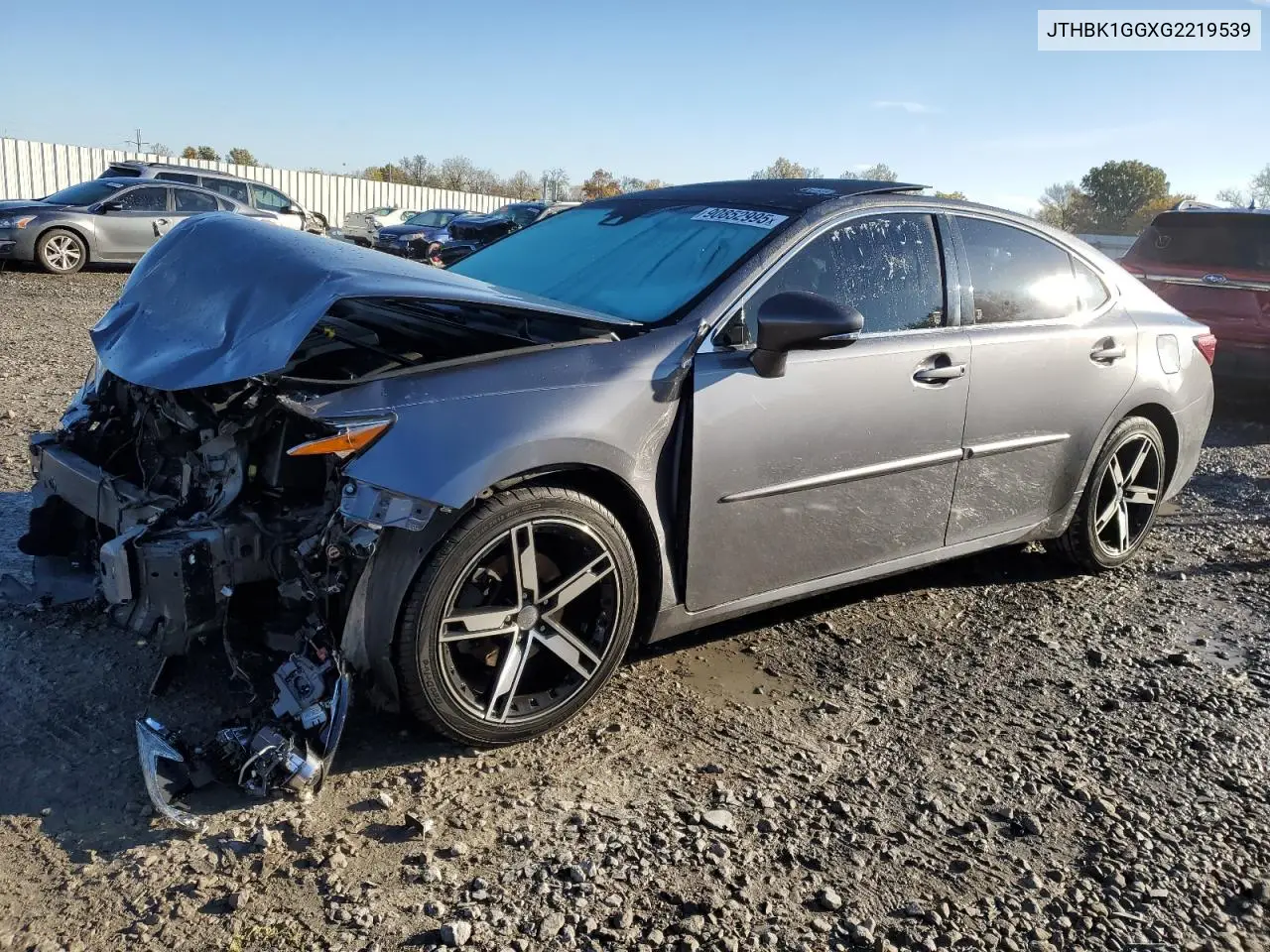 JTHBK1GGXG2219539 2016 Lexus Es 350