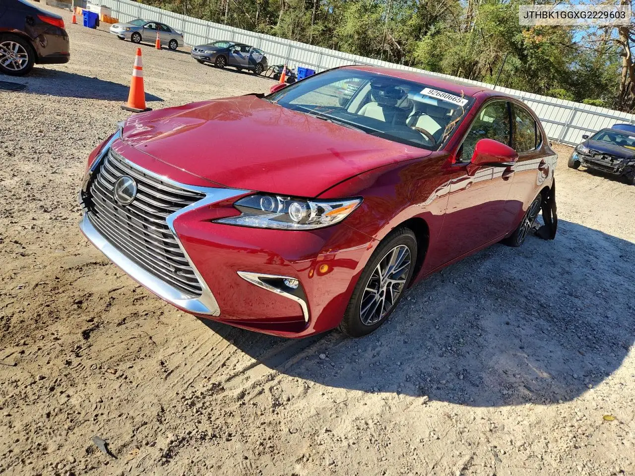JTHBK1GGXG2229603 2016 Lexus Es 350