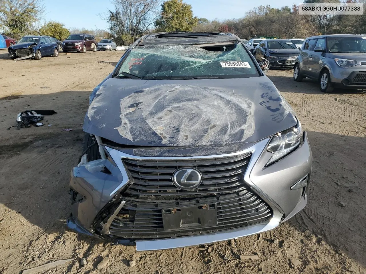 Auction sale of the 2017 Lexus ES , vin: 58ABK1GG0HU077388, lot number: 75586343