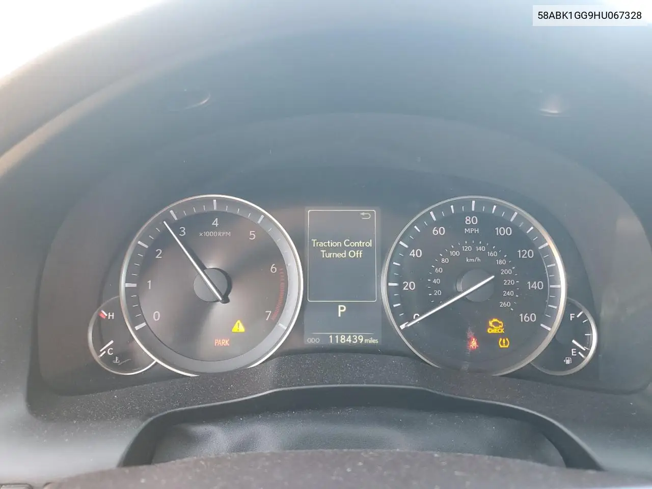 58ABK1GG9HU067328 2017 Lexus Es 350