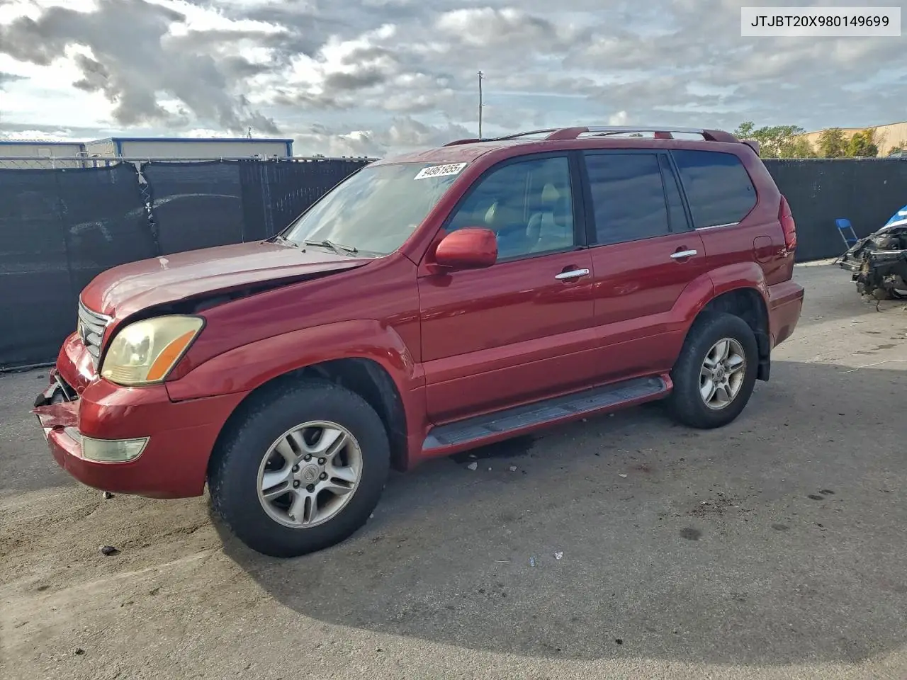 JTJBT20X980149699 2008 Lexus Gx 470