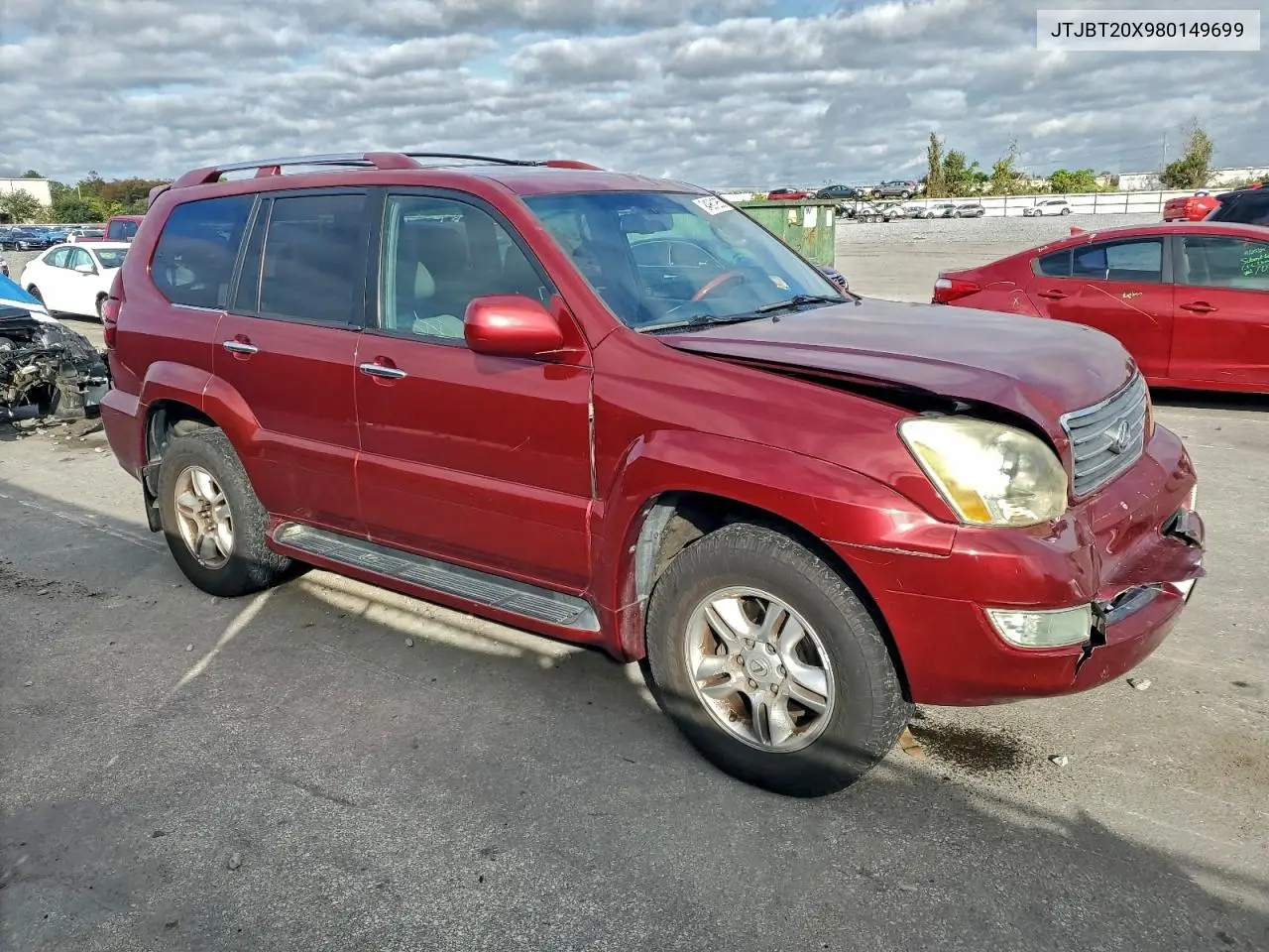 JTJBT20X980149699 2008 Lexus Gx 470