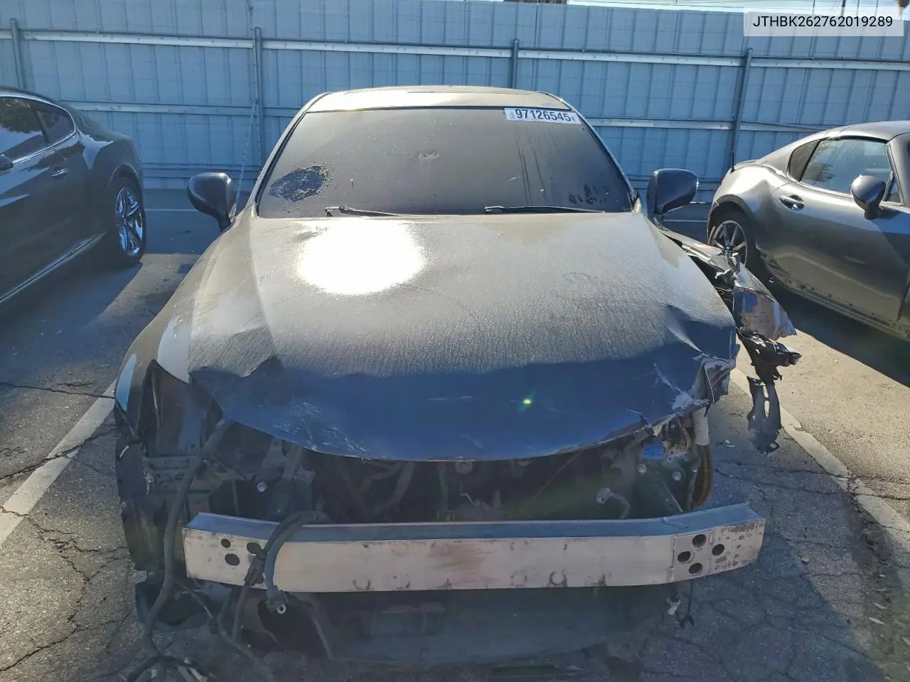 JTHBK262762019289 2006 Lexus Is 250